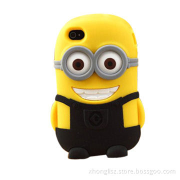 Little yellow man design silicone mobile phone cases for iPhone series